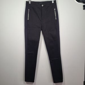 J Brand Black Trousers with Zipper Accents Size 26